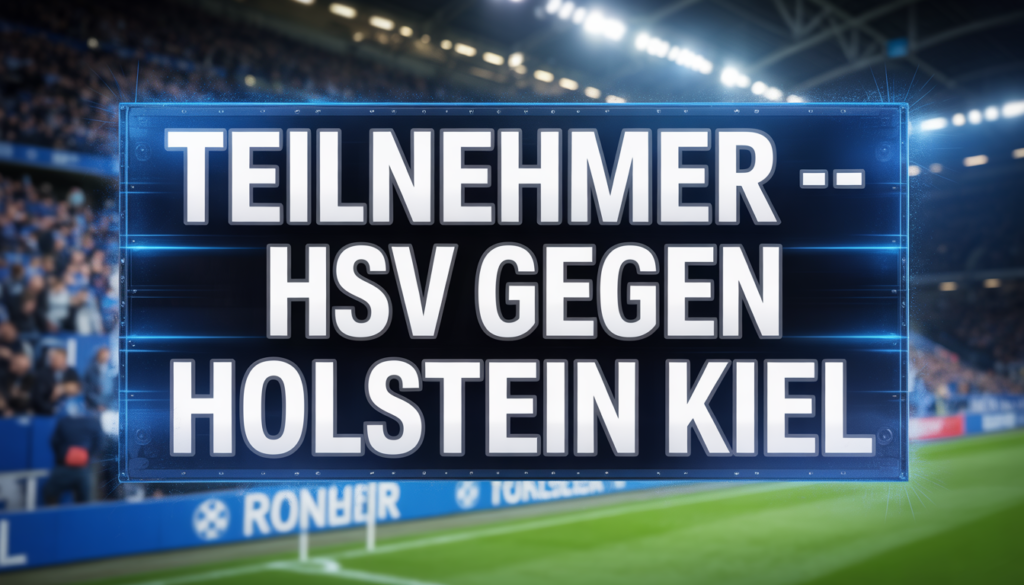 Ticker: Teilnehmer – HSV gegen Holstein Kiel: Ein Nordduell voller Emotionen und Dramatik Ticker: Teilnehmer – HSV gegen Holstein Kiel: Ein Nordduell voller Emotionen und Dramatik