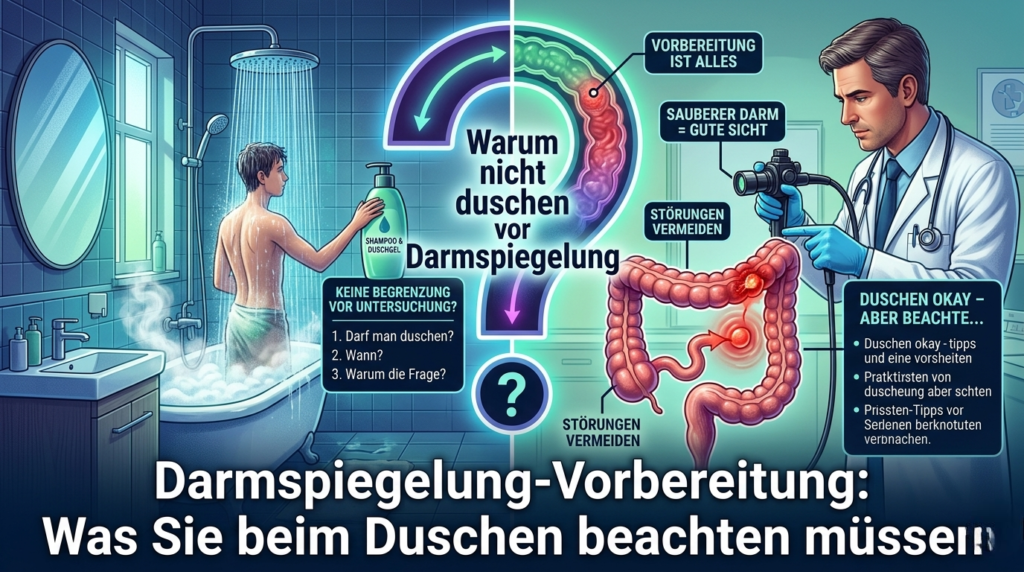 Warum nicht duschen vor Darmspiegelung? Alles, was Sie wissen sollten